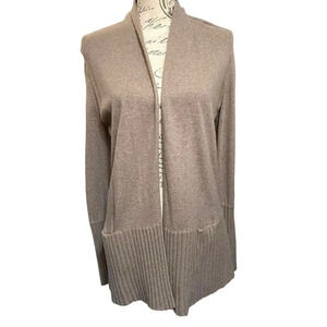 Banana Republic Luxury Cashmere Wool Blend Open Front Cardigan academia Size S